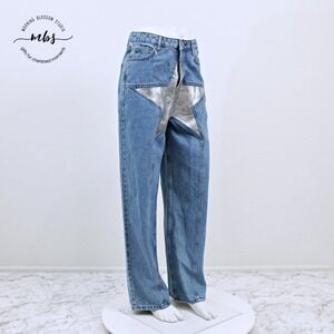 NWOT Easy Tiger Star High Waist Wide Leg Jeans Blue Women 26